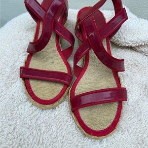 Ralph Lauren Red Espadrille Sandals